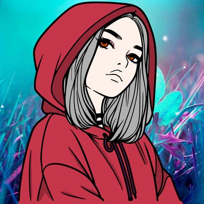 a realistic girl in a hoodie