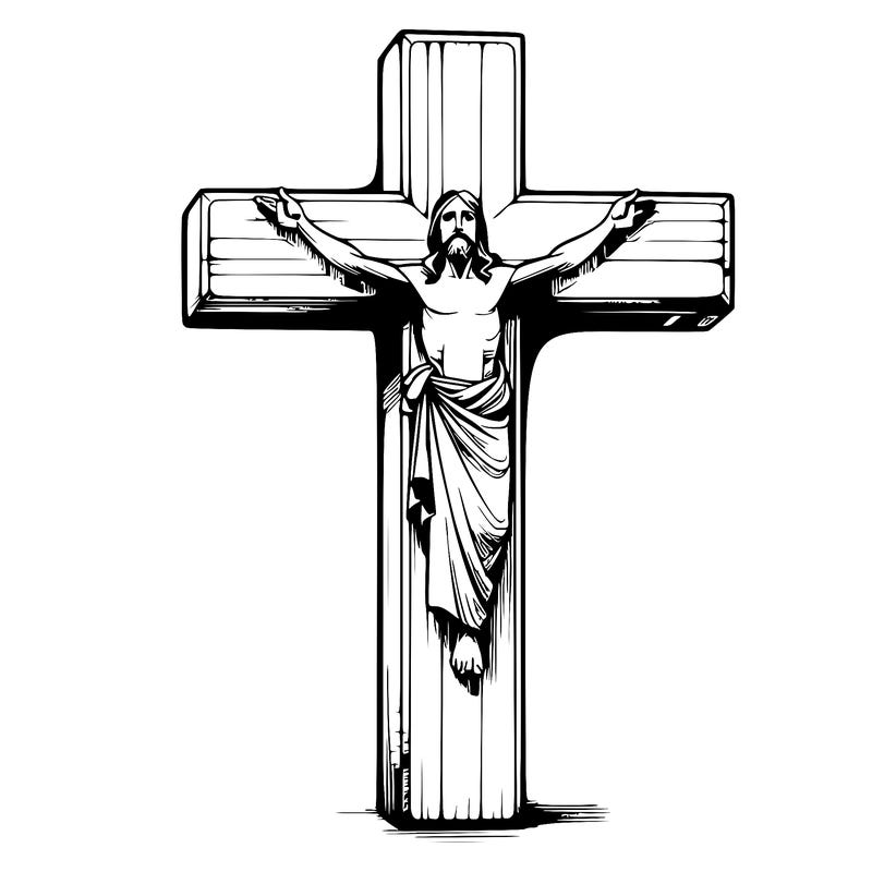 realistic cross with jesus