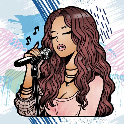 realistic female singer