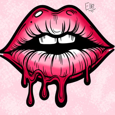 lips that look realistic and drip