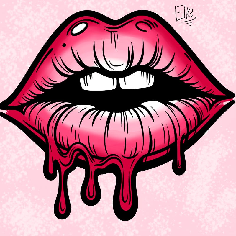 lips that look realistic and drip