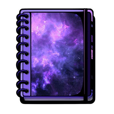 blank, realistic notebook