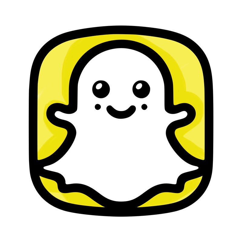 snapchat logo without a face