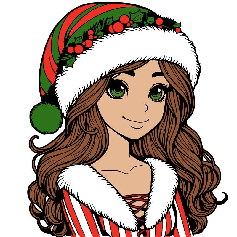 realistic christmas  girl