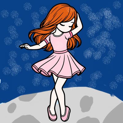 girl dancing  realistic