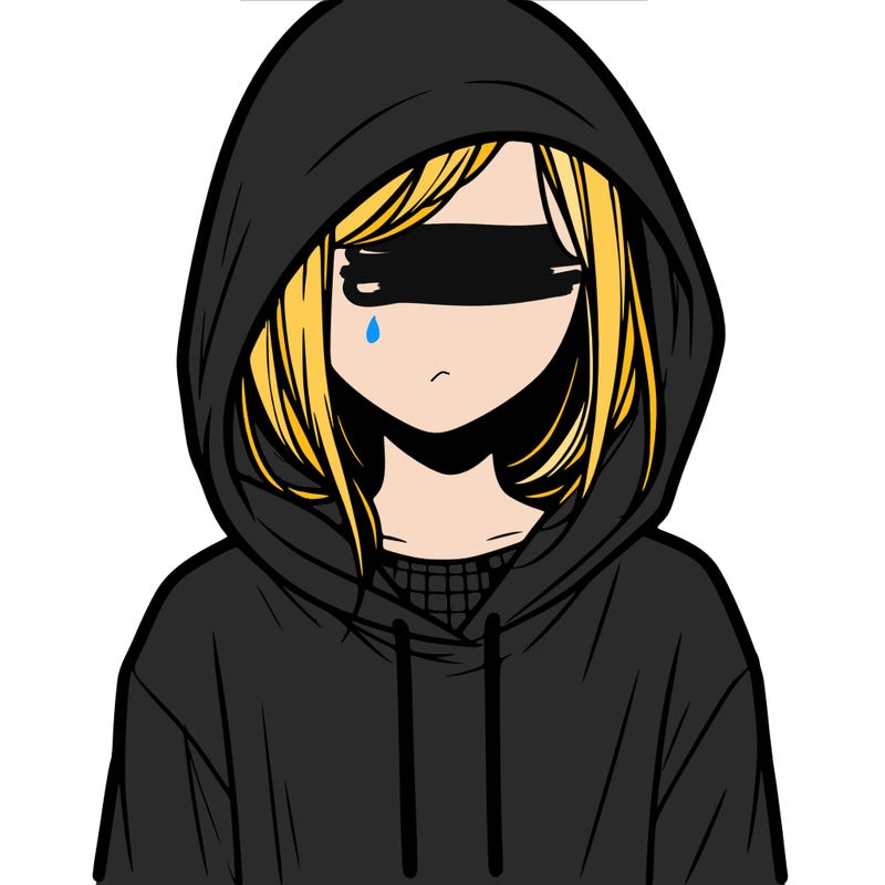 faceless girl in hoodie