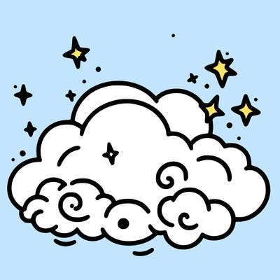 pink starry cloud sky