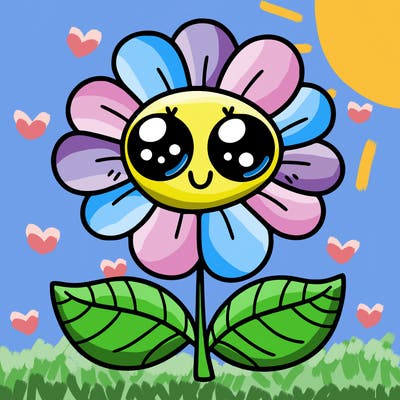 flower with eyes