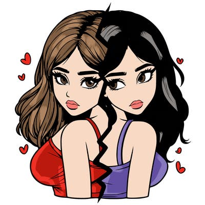 realistic girl split