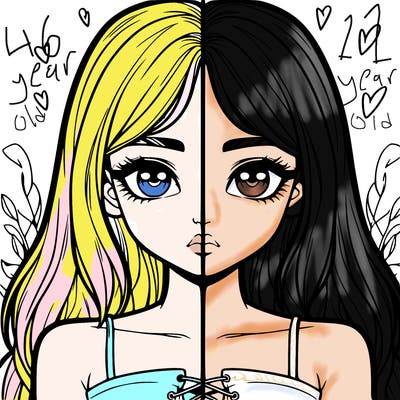 realistic girl split