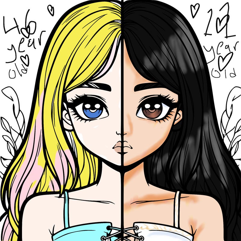 realistic girl split