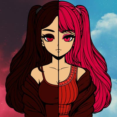 realistic girl split