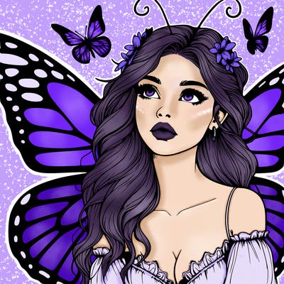 butterfly fairy realistic girl