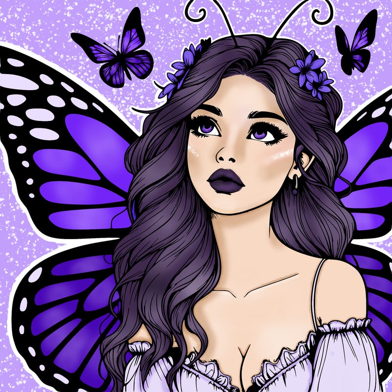 butterfly fairy realistic girl