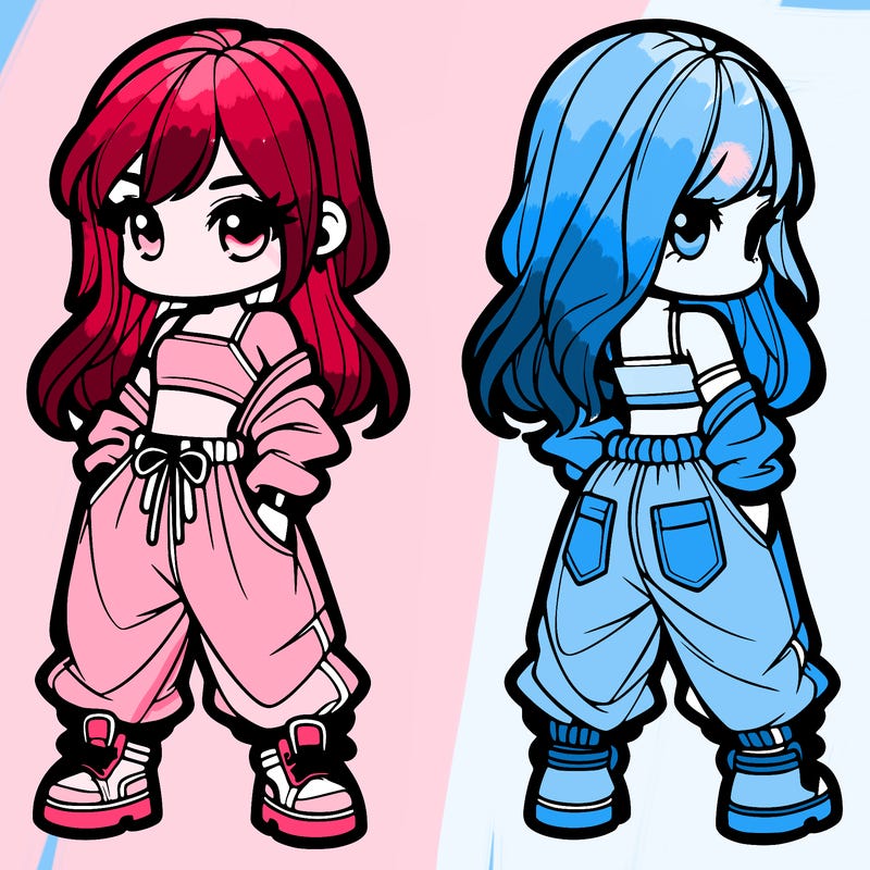 girl in crop top and baggy pants