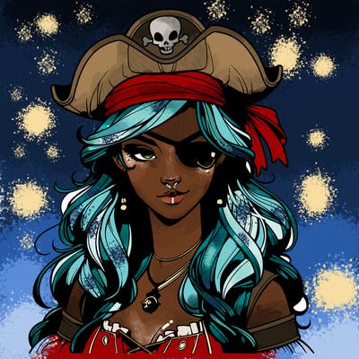realistic pirate that’s a girl