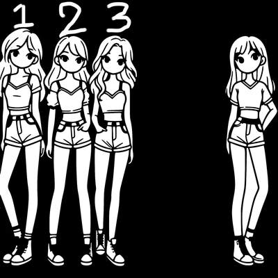 a group of girls wearing crop tops and shorts