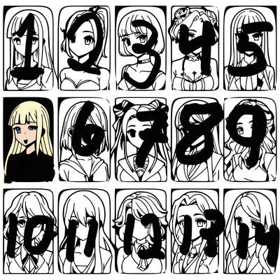 girls that look diffrent anime