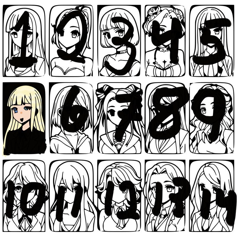 girls that look diffrent anime