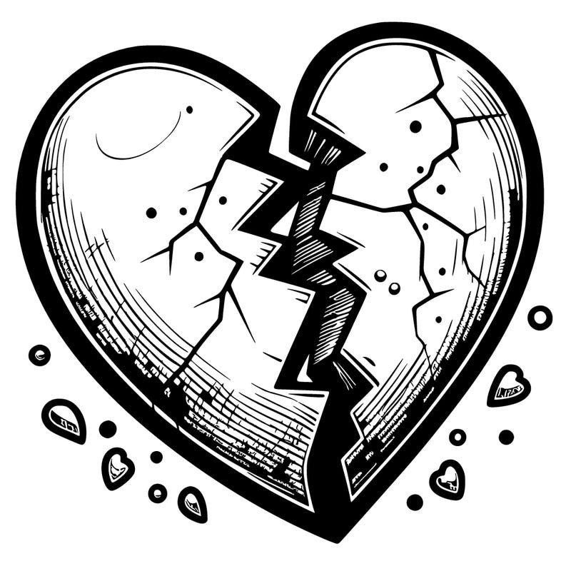 realistic broken heart