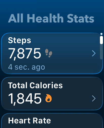 IRL Health Bar - IRLヘルスバーのインターフェース。毎日の歩数と総消費カロリーをゲーマー風に表示