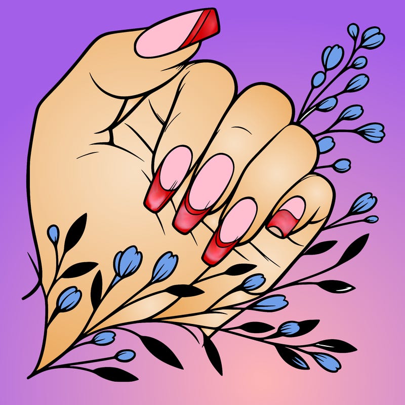 nails with french tip