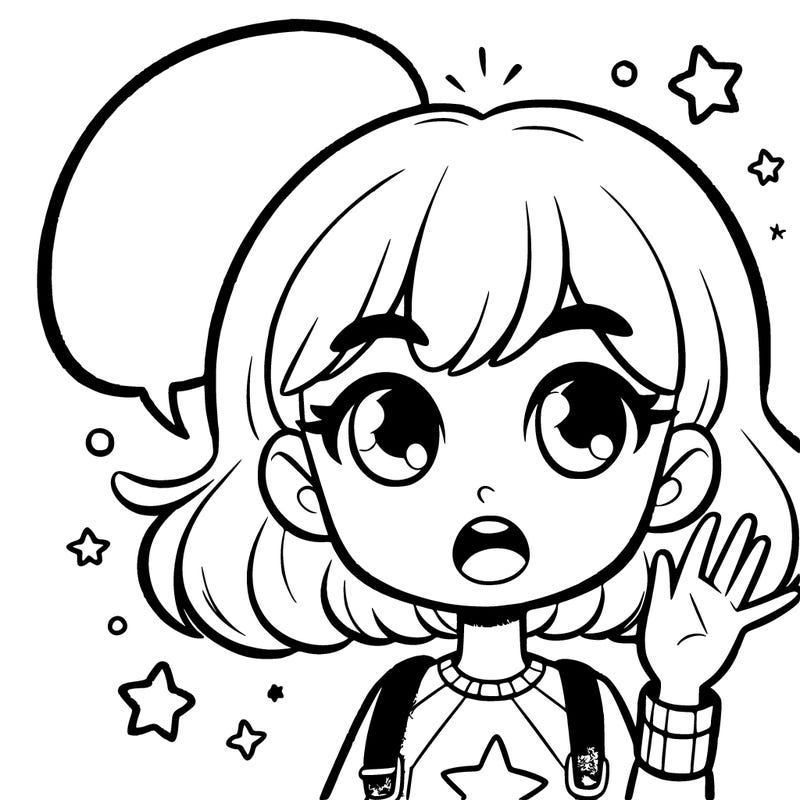 a girl saying something