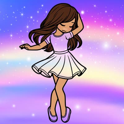 girl dancing  realistic