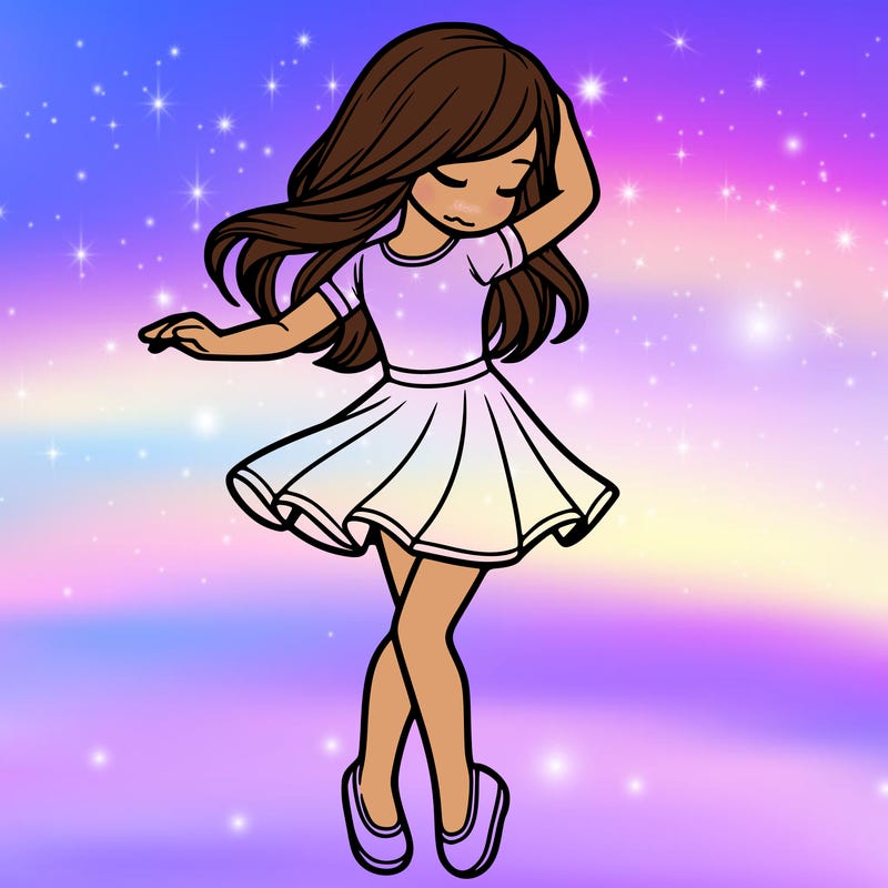 girl dancing  realistic