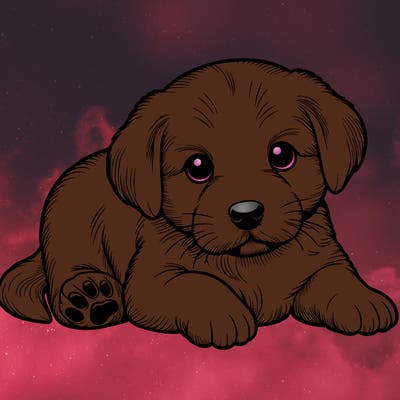 a cute realistic puppy