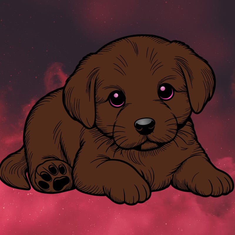 a cute realistic puppy