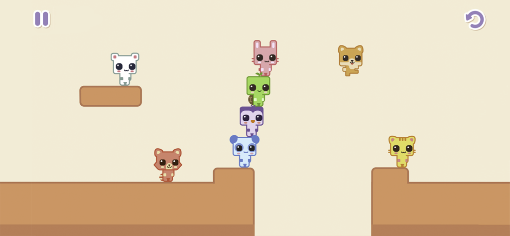 Online Cats – Multiplayer Park - Cute animal characters stacking together in a cooperative puzzle game