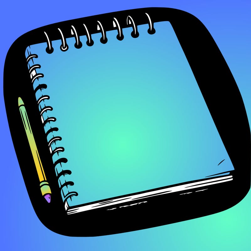 a blank sketch pad
