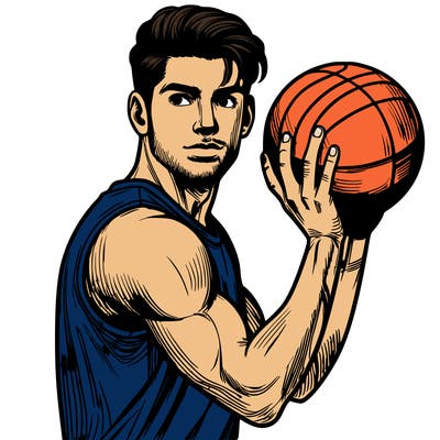realistic basketball player.