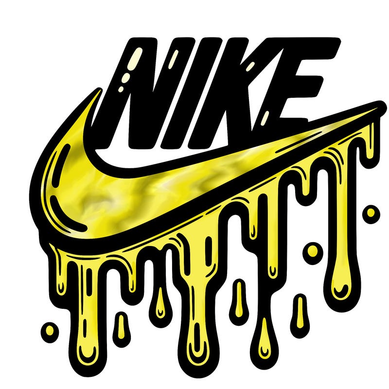 dripping nike logo