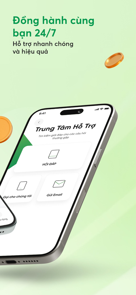 Tela da central de suporte do aplicativo FE ONLINE 2.0 mostrando opções de atendimento ao cliente 24/7, incluindo perguntas frequentes, chamada e suporte por e-mail.