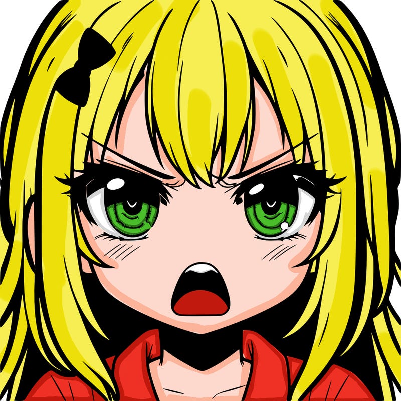 angry anime girl