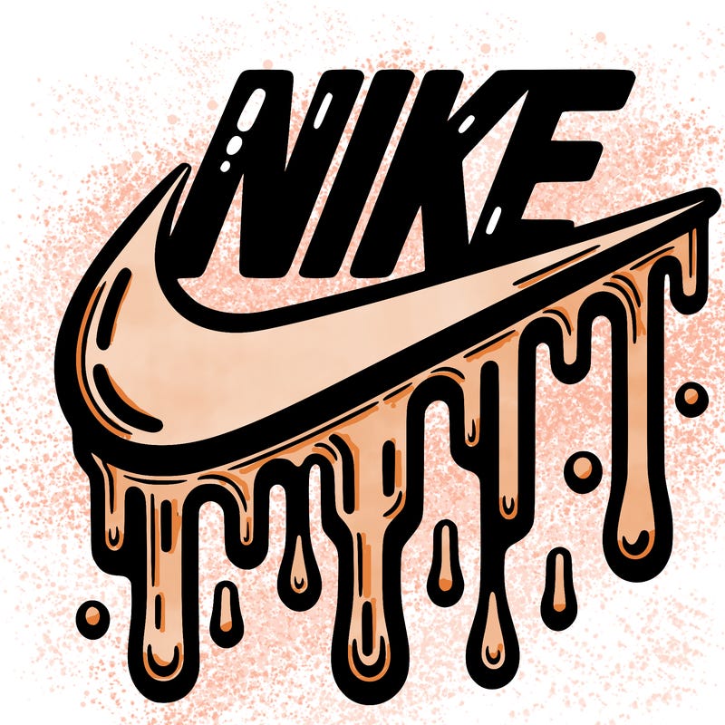 dripping nike logo