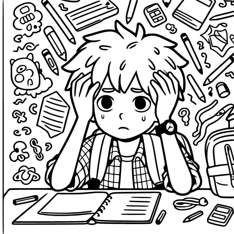a teenager who has anxiety because of all these lessons