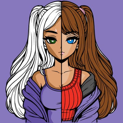 realistic girl split