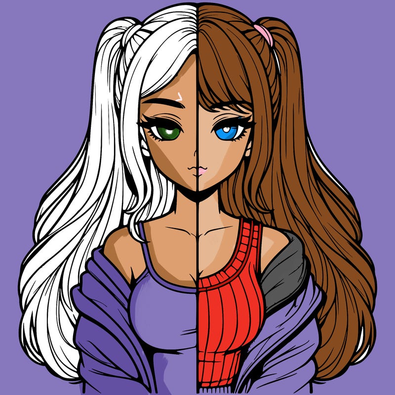 realistic girl split