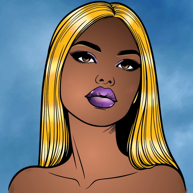 realistic woman with full lips