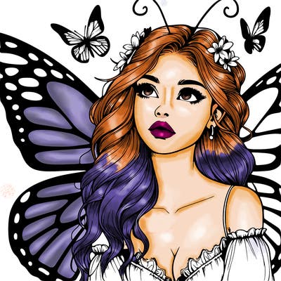 butterfly fairy realistic girl
