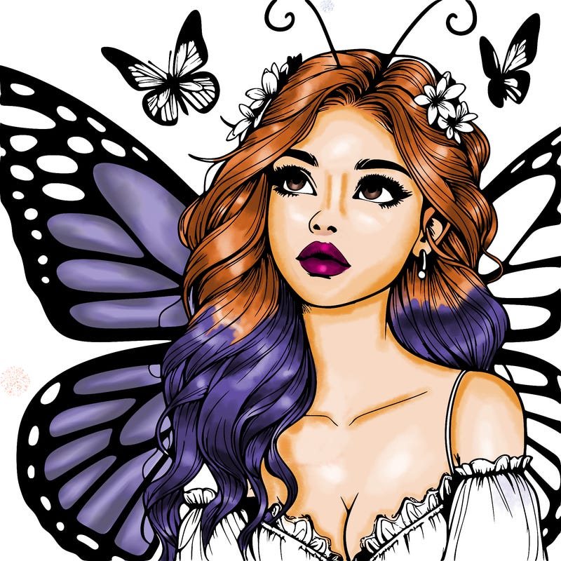 butterfly fairy realistic girl