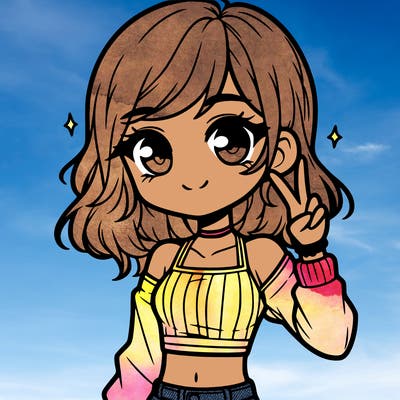 cute girl with crop top