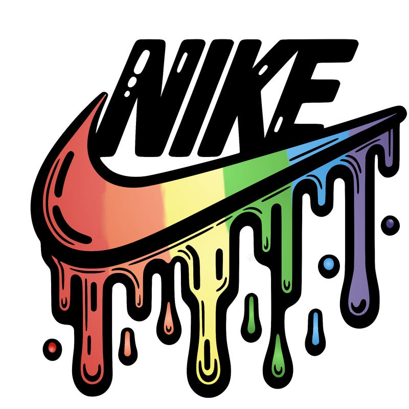 dripping nike logo