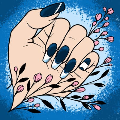 nails with french tip