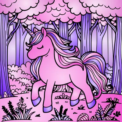 unicorn in the forest