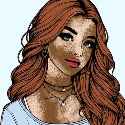 detailed realistic girl