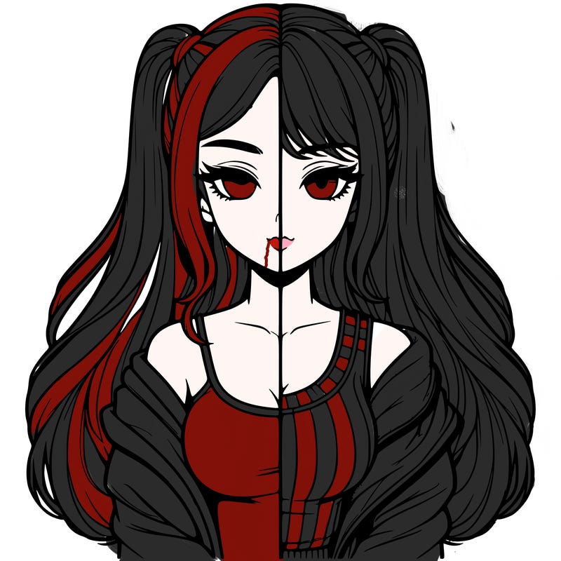 realistic girl split